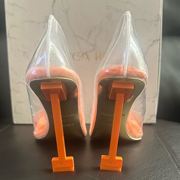 Jessica Rich “So Fancy” Orange & Clear Stiletto - Size 39 (US 9) NWT - Picture 5 of 14